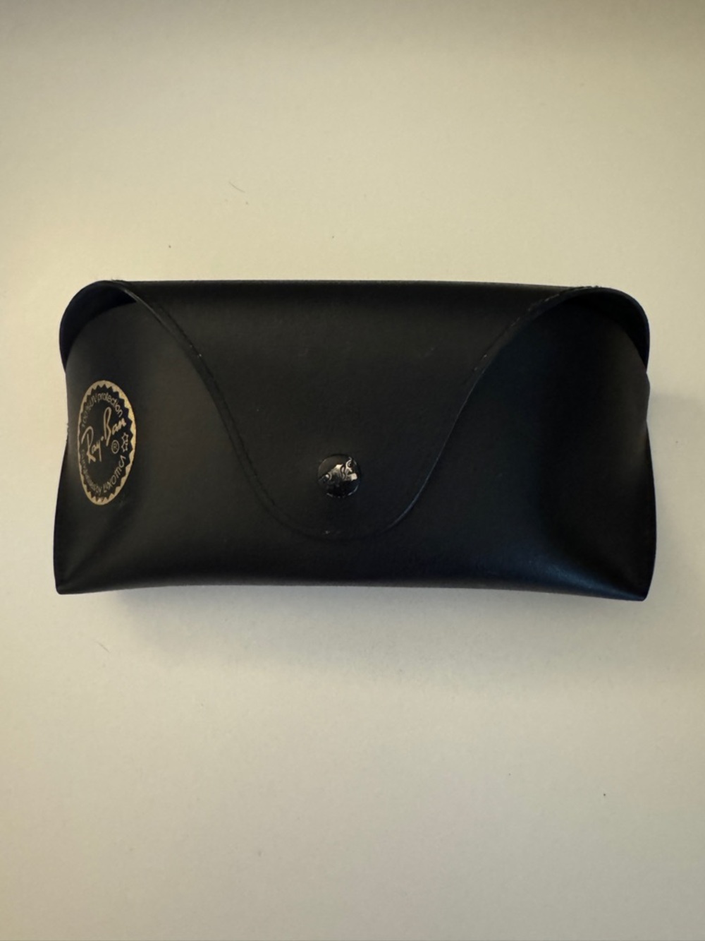 Ray-Ban Black Leather Snap Sunglasses Case